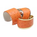 Orange Ostrich Bracelets